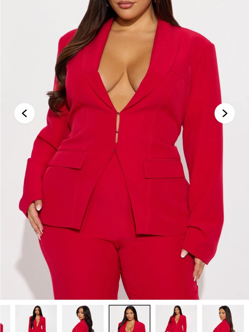 Fashion Nova Red Blazer Jacket